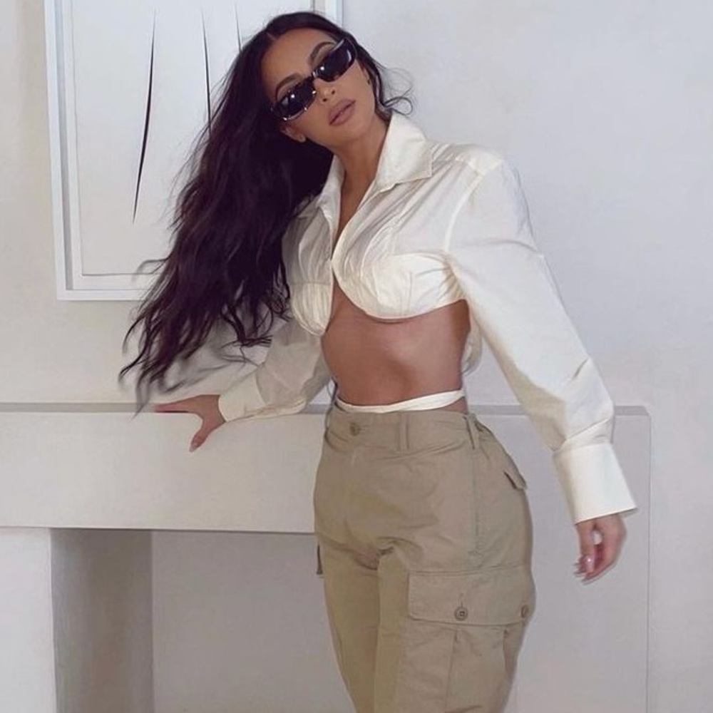 Jacquemus White Cropped Shirt